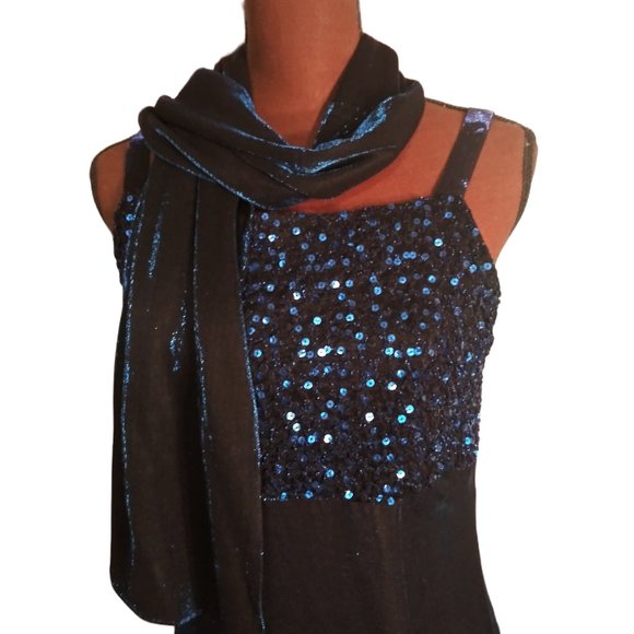 Formal Blue Dress, Midi Dress, Party Dress, Betsy and Adam by Jaslene, Size 14 - Picture 5 of 15